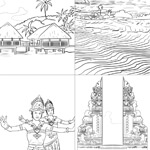 Indonesia Coloring Templates