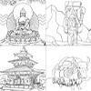 Nepal Coloring Templates